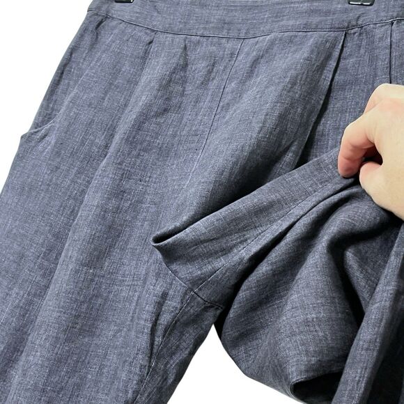 7115 by Szeki 100% Linen Pleated Trousers Pants Women’s Size Small Relaxed Fit - Picture 5 of 12